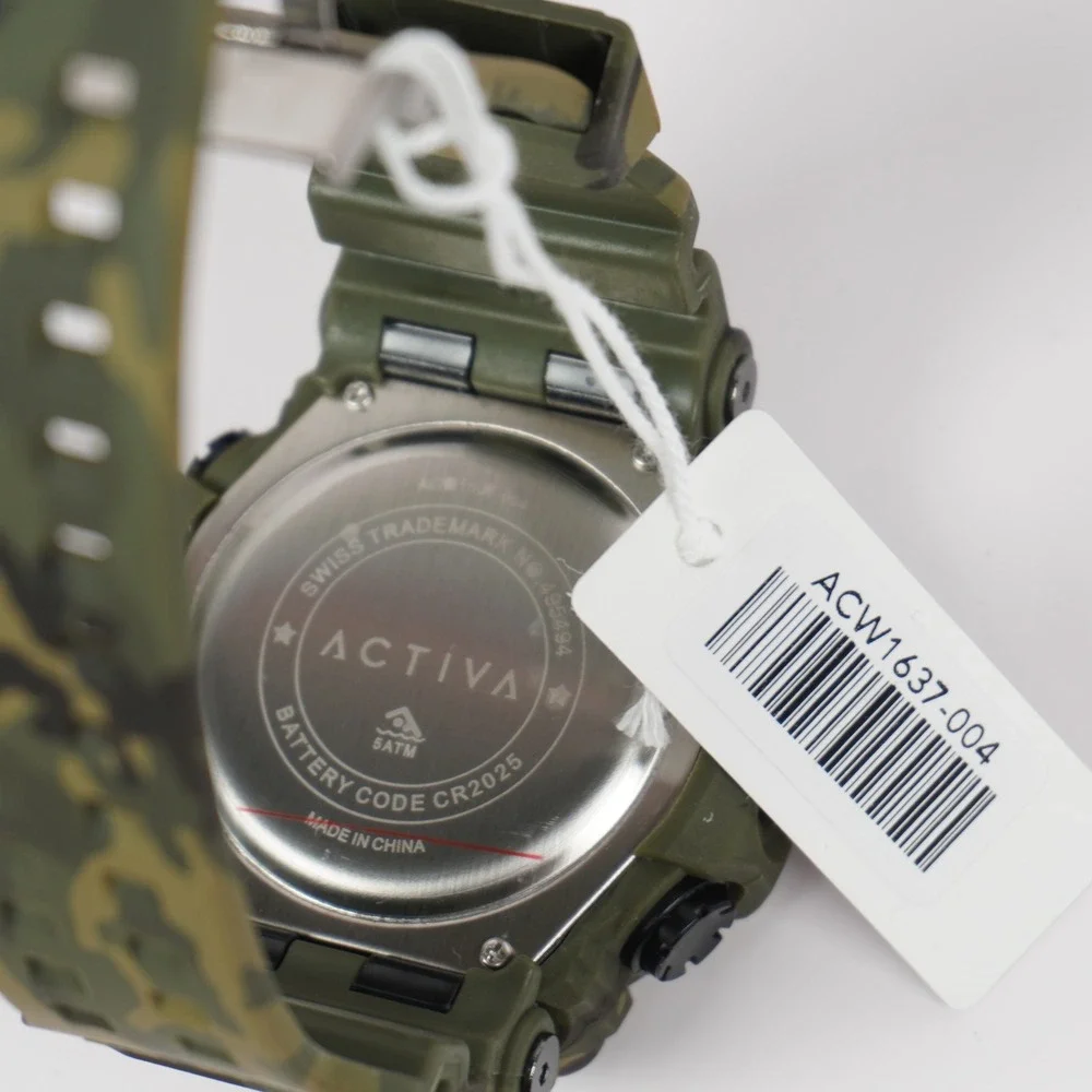 Activa‎ by Invicta Mens Camo Dual Time Sport Watch ACW1637-004 Green New Boxed